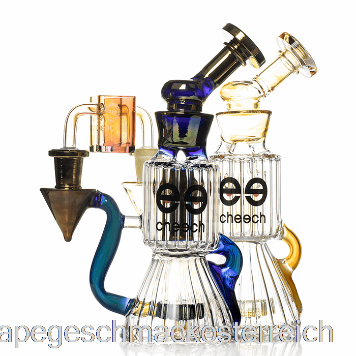 Cheech Glass Diamond Tube Recycler Dab Rig Gold Vape Geschmack